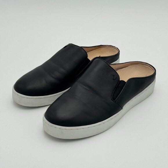 Vionic Dakota Womens 6.5 Black Genuine Leather Slip On Mule Flats Comfort Casual - Picture 1 of 11